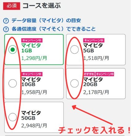 mineoご契約手順6