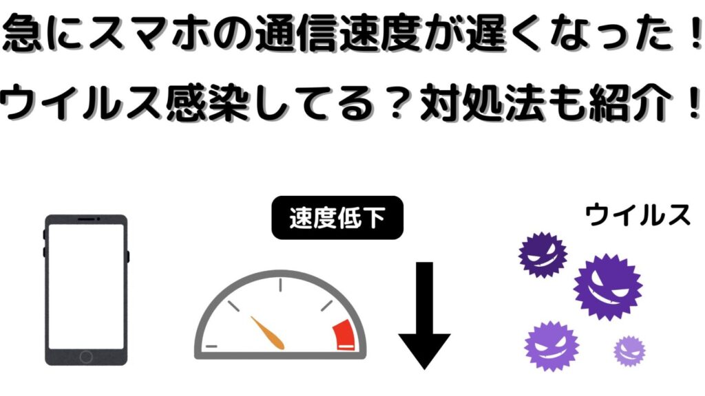 スマホが急に通信速度が遅くなった！ウイルスに感染してる？対処法も