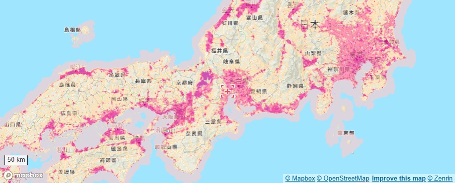 ワイモバイルの通信エリアの人口カバー率は90%以上