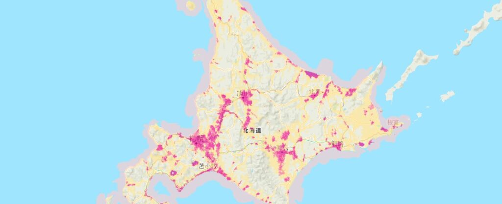 ワイモバイルの通信可能エリア