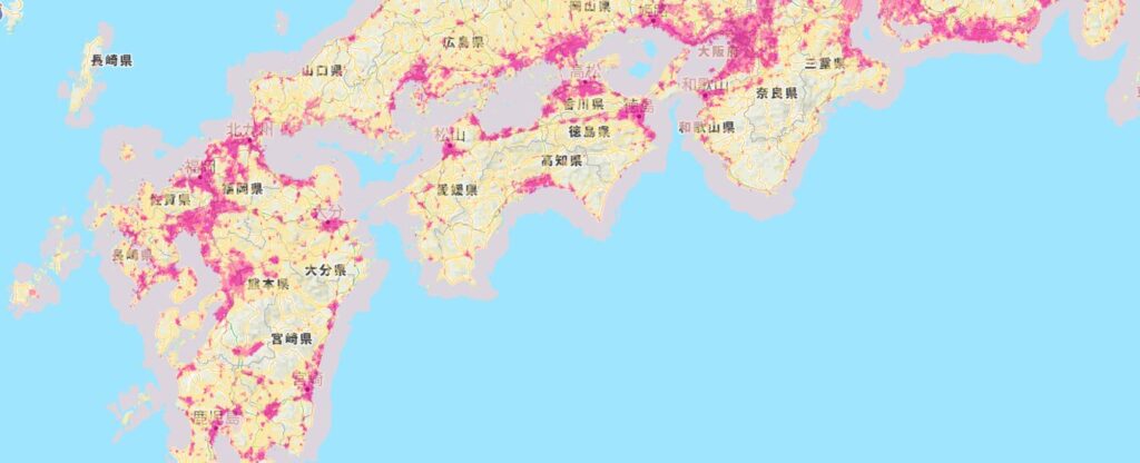 ワイモバイルの通信可能エリア4